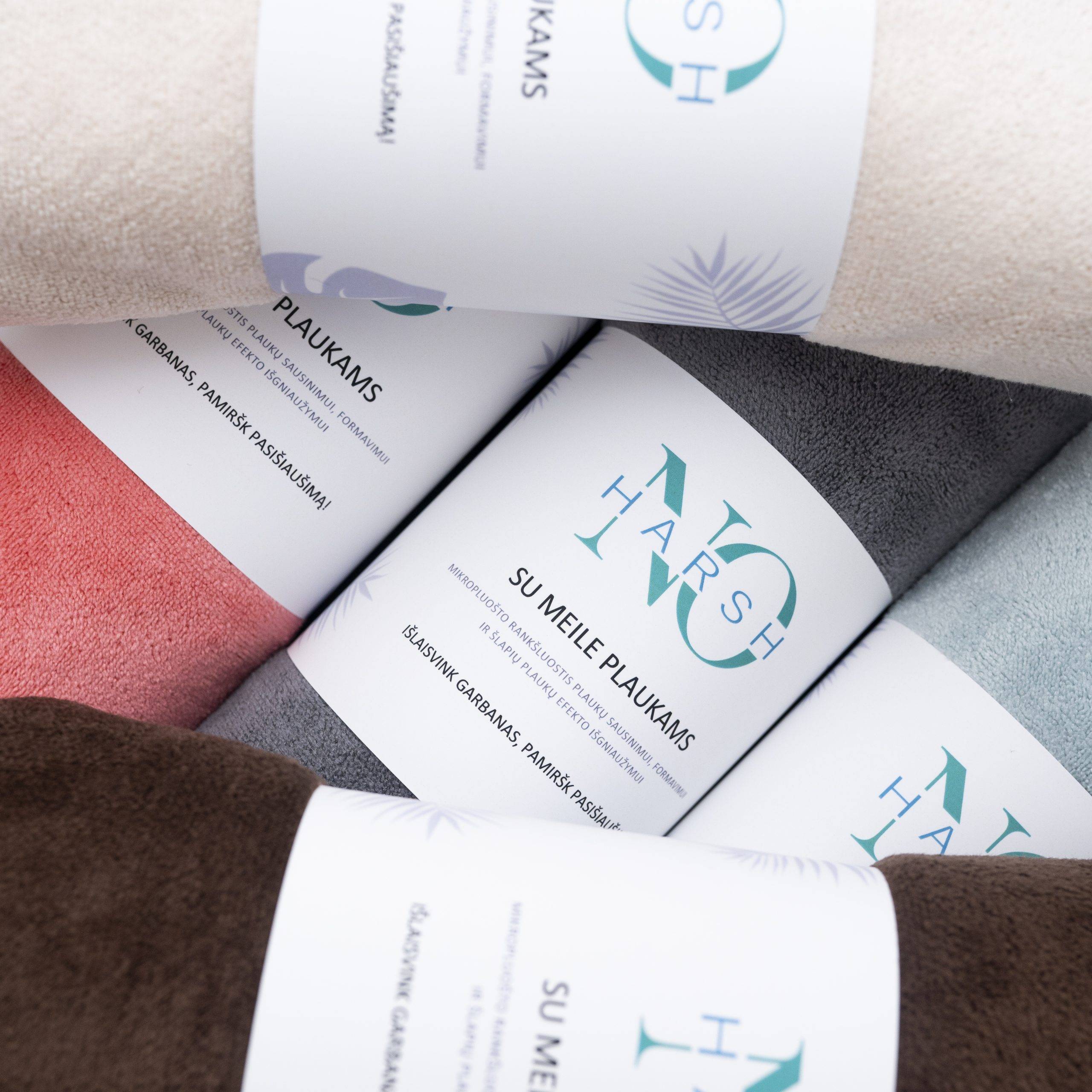 Mikropluošto rankšluosčiai plaukų sausinimui No Harsh