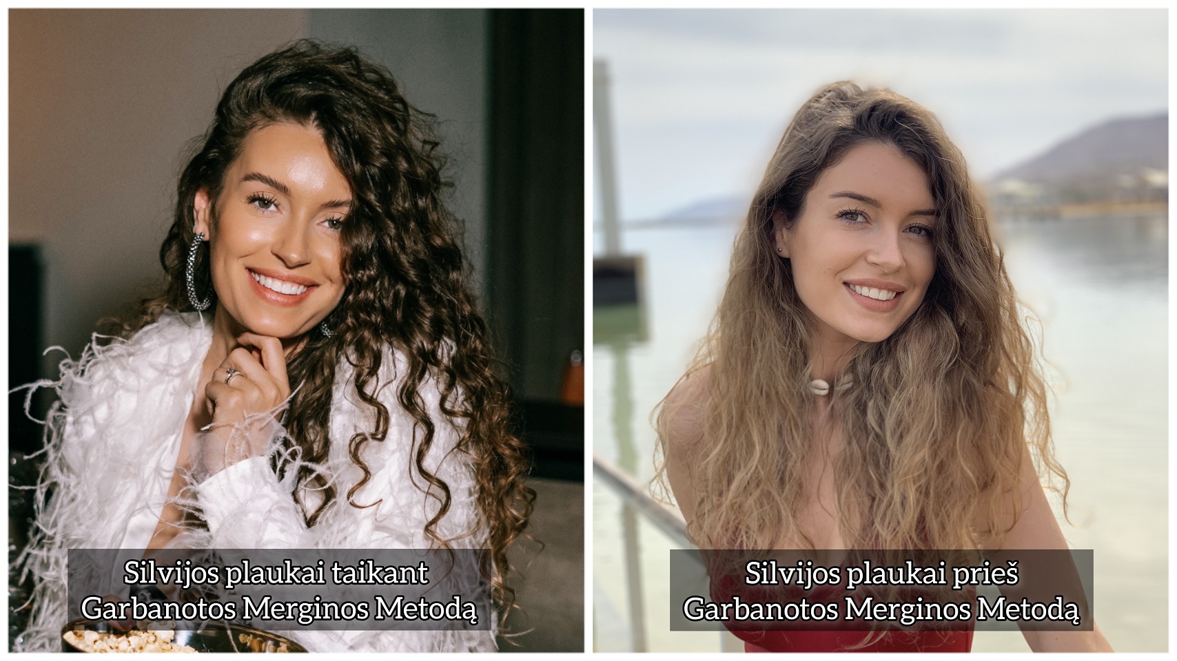 Silvijos pokyčiai taikant garbanotos merginos metodą